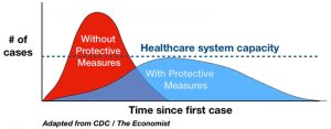 PrudentBiotech.com ~ Pandemic Curve with Hospital Capacity